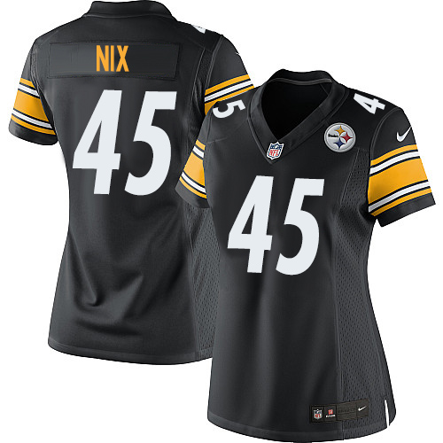 Women's Limited Roosevelt Nix Nike Jersey Black Home - #45 NFL Pittsburgh Steelers